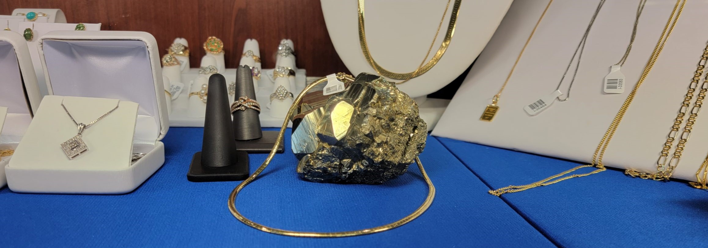 Fine jewelry display case at The Roswell Silver Dollar