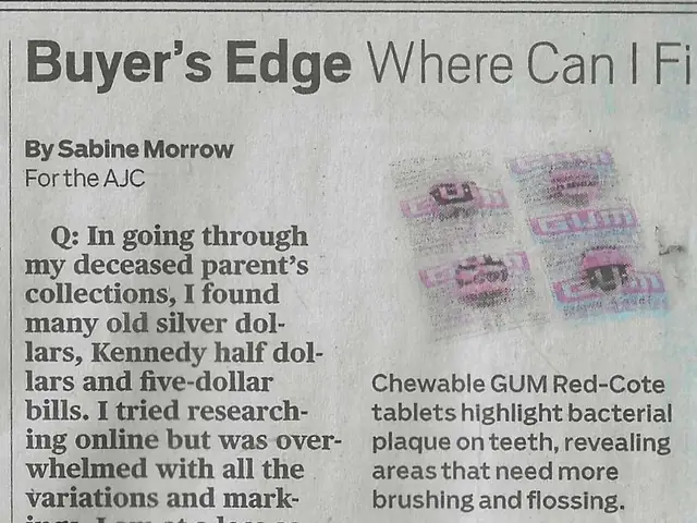 Atlanta Journal-Constitution Buyer’s Edge clipping recommending Silver Dollar for valuing inherited silver dollars and currency