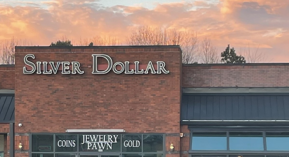 The Roswell Silver Dollar pawn shop counter